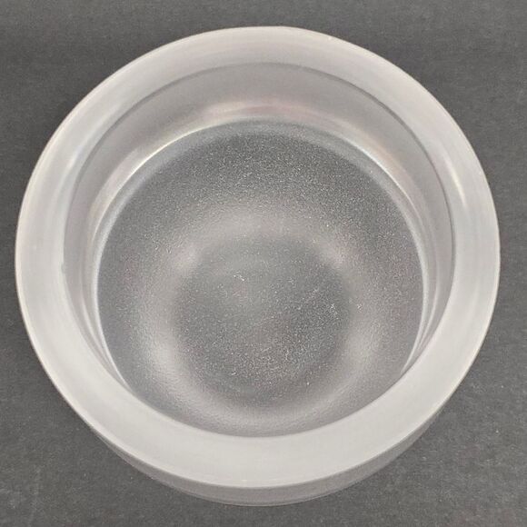 Vintage Sea Glasbruk Crystal Mortar and Pestle Kosta Sweden Clear Frosted Glass - Picture 6 of 11